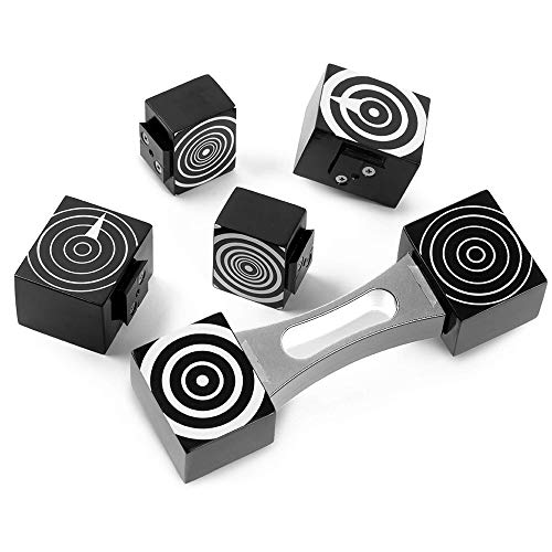 VOLT by Voggenreiter Satellite Shaker Percussion Set 7-teilig Wood-Shaker Instrument (20 x 6 x 4 cm, Click & Play, ergonomischer Handgriff, inkl. Tasche), Schwarz/Silber von Voggenreiter