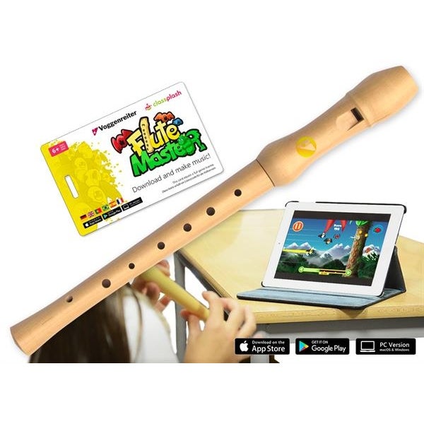 Voggenreiter 1143 Flute Master (App) with Sycamore Recorder (German Bore) von Voggenreiter