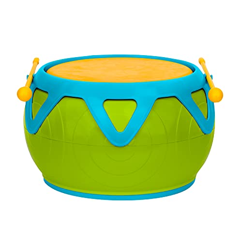 Voggenreiter Dschungel-Trommel, Musikinstrument für Kinder ab 18 Monaten (robuste Trommel für Kinder im Dschungel Design, Musikspielzeug mit reduzierter Lautstärke), Mehrfarbig von Voggenreiter
