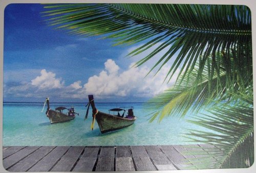 Schreibtischunterlage Karibik | Wasser, Meer, Strand 40 x 60 cm abwischbar von Vogt Foliendruck GmbH