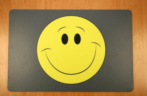 Schreibtischunterlage Smiley gross 40 x 60 cm PVC abwischbar von Vogt Foliendruck GmbH