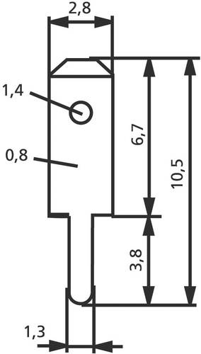 Vogt Verbindungstechnik 3780A08.68 Steckzunge Steckbreite: 2.8mm Steckdicke: 0.8mm 180° Unisoliert von Vogt Verbindungstechnik