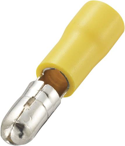 Vogt Verbindungstechnik 3922S Rundstecker 4mm² 6mm² Stift-Ø: 5mm Teilisoliert Gelb von Vogt Verbindungstechnik