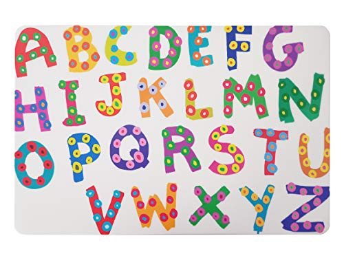 Schreibtischunterlage ABC Alphabet auf hellem Grund 40 x 60 cm abwischbar von Vogt
