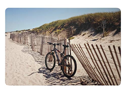 Schreibtischunterlage Fahrrad Rad am Strand/Meer/Düne 40 x 60 cm abwischbar Mountainbike Bike von Vogt