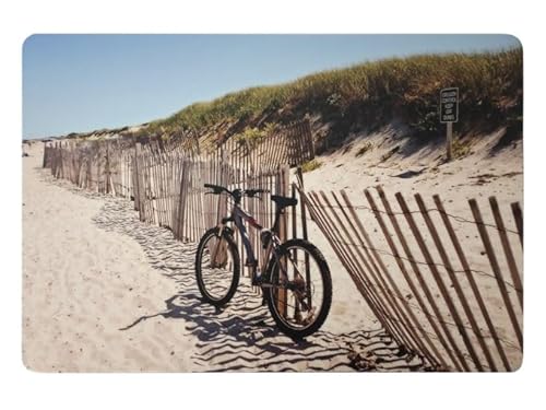 Vogt Spezialdruck GmbH Schreibtischunterlage Fahrrad Rad am Strand/Meer/Düne 40 x 60 cm abwischbar Mountainbike Bike von Vogt Foliendruck GmbH