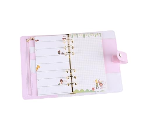 Vogueing Tool Nachfüllbare A5-Seiten, 6 Löcher, farbiger Organizer, Nachfüll-Notizbuch zum Beschriften Ihres Tages-/Wochen-/Monatsplans (40 Einlegeseiten, 2 Stück) von Vogueing Tool