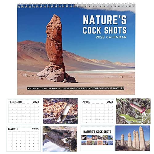 Voiakiu Nature's Cock Shots 2023 Kalender, Nature's Dicks 2023 Kalender, Weihnachts-Naturlandschaftskalender, interessanter Kalender, geeignet für Fotografen, Naturliebhaber, Abenteurer von Voiakiu