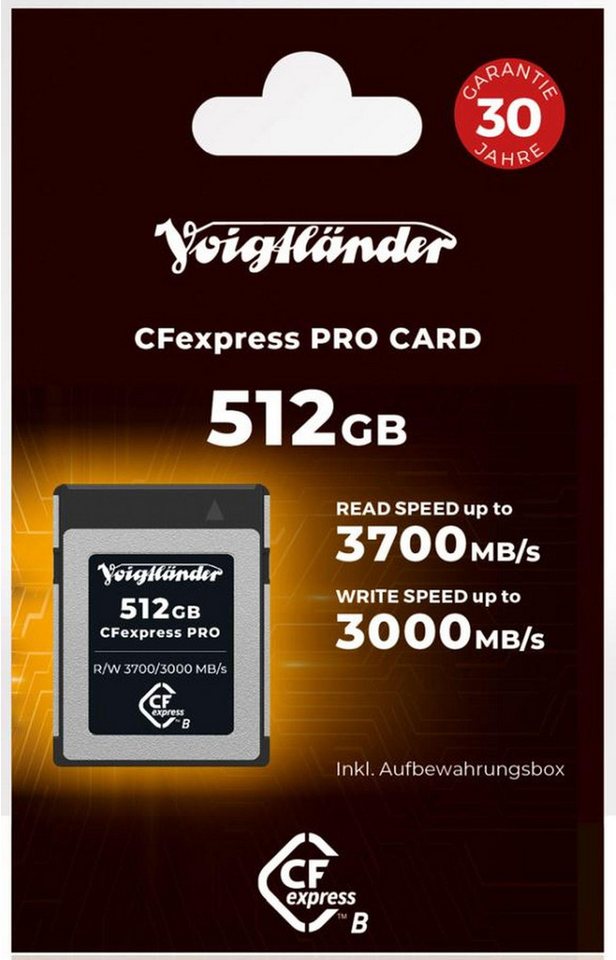Voigtländer CFexpress Professional 512GB Typ-B Speicherkarte Voigtländer CFexpress Professional 512GB Typ-B Speicherkarte von Voigtländer
