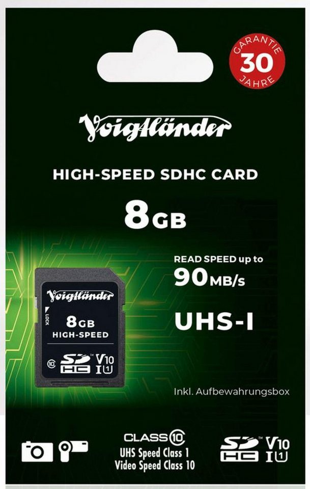 Voigtländer High-Speed SDHC 8GB UHS-I Speicherkarte von Voigtländer