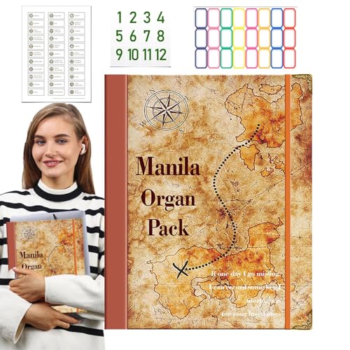 Dokument Organizer Binder, wichtige Dokumente Organizer - Ordner für wichtige Dokumente - ANTI-LOST ACCONDION-Speicher mehrere Taschen für Sozialversicherungskarten von Voihamy