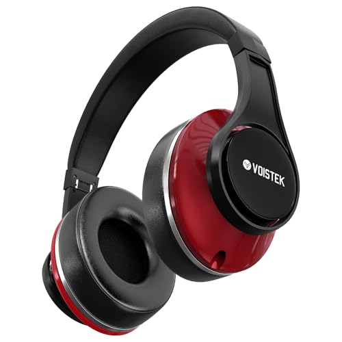 Voistek Kabelloser Kopfhörer Over-Ear-Bluetooth-Kopfhörer 45h Spielzeit, Hi-Res Audio, tiefer Bass, Stereo, Faltbar, Kabellose Noise-Cancelling für Musik, Reisen, Geschäft von Voistek
