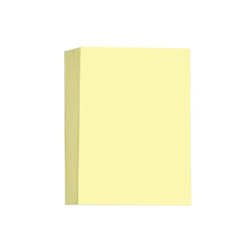 50 Blatt farbiges Kopierpapier, A4, 70 g, doppelseitiges Druckerpapier zum Drucken von Einladungen, Basteln, Hellgelb von Vokenforu