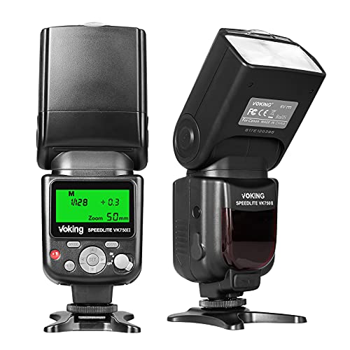 VOKING VK750II TTL Kamera-Speedlite-Blitz Kompatibel mit Canon EOS Kameras 60D 70D 80D 6D 7D und andere DSLR-Kameras von Voking
