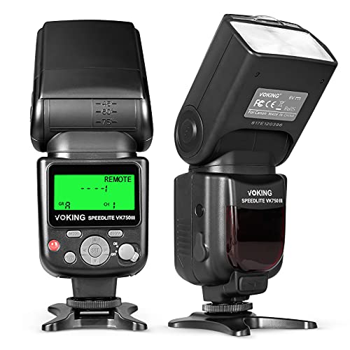 VOKING VK750III TTL Kamera-Speedlite-Blitz Kompatibel mit Canon EOS-Kameras 60D 70D 80D 6D 7D und andere DSLR-Kameras von Voking