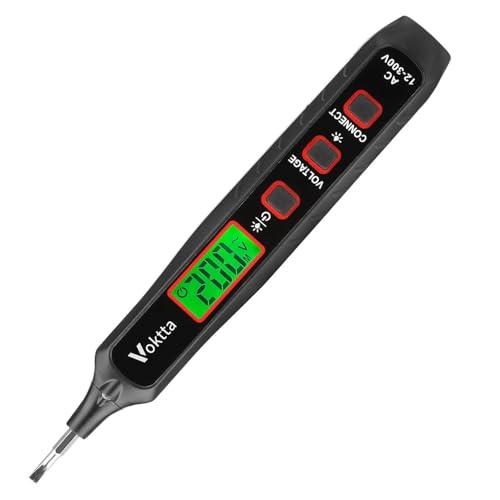 Berührungsloser Spannungsprüfer/Phasenprüfer, multifunktionaler AC-Stromprüfer AC12-300V, berührungsloser Durchgangsprüfer mit LED-Taschenlampe, intelligenter Abtastung, LCD-Anzeige, Summer Tester Berührungsloser Spannungsprüfer/Phasenprüfer, multifunktionaler AC-Stromprüfer AC12-300V, berührungsloser Durchgangsprüfer mit LED-Taschenlampe, intelligenter Abtastung, LCD-Anzeige, Summer Tester von Voktta