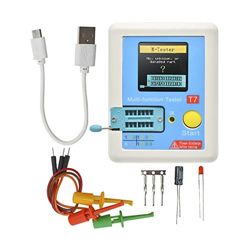 VOKTTA LCR-T7 Transistor Tester Multifunktions TFT, Vollfarb GrafikDisplay, Transistor Messgerät mit automatischer Abschaltung für Dioden Trioden Kondensator Widerstand Transistor von Voktta