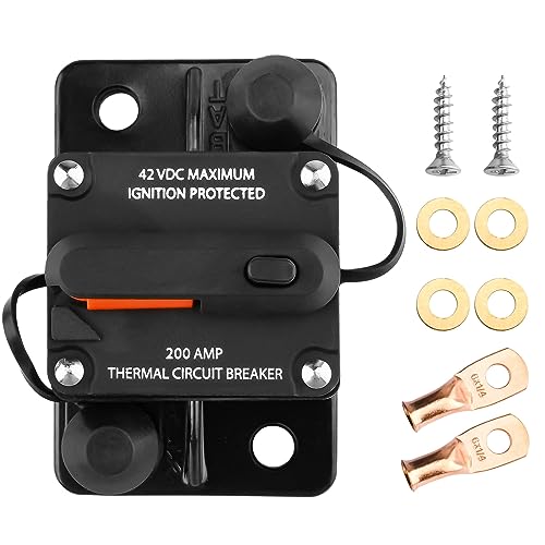VOKTTA electronic expansion sector Schutzschalter 200A Manuelle Sicherungshalterung 12V-48V DC Wasserdichte Sicherungsautomat mit Manuellen Reset Schalter für Motor, Auto, Boot VOKTTA electronic expansion sector Schutzschalter 200A Manuelle Sicherungshalterung 12V-48V DC Wasserdichte Sicherungsautomat mit Manuellen Reset Schalter für Motor, Auto, Boot von Voktta