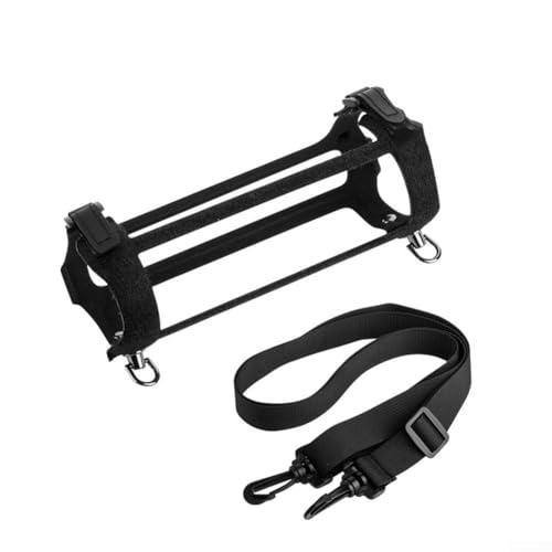 Volakebeing Schutzhülle für JBL Flip5 tragbare Lautsprecher, Silikon, stoßfest, stoßfest, mit Riemen, staubdicht, kratzfest, Zubehör für Outdoor-Reisen (schwarz) von Volakebeing