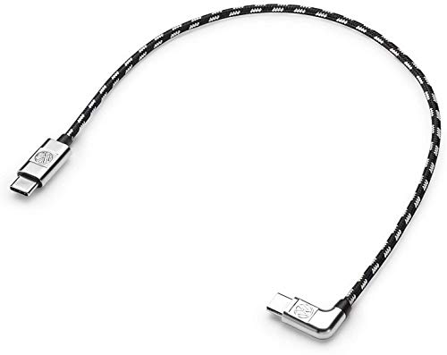Volkswagen 000051446AD Anschlusskabel Datenkabel Ladekabel Verbindungskabel USB-C auf USB-C Premium Kabel 30 cm, mit VW Logo, Silber von Volkswagen