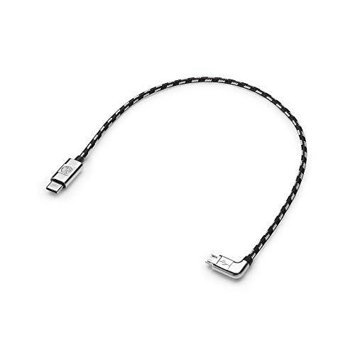 Volkswagen Original Zubehör 000051446AB Kabel VW USB-C auf Micro-USB Premiumkabel 30 cm Ladekabel Datenkabel Silber von Volkswagen