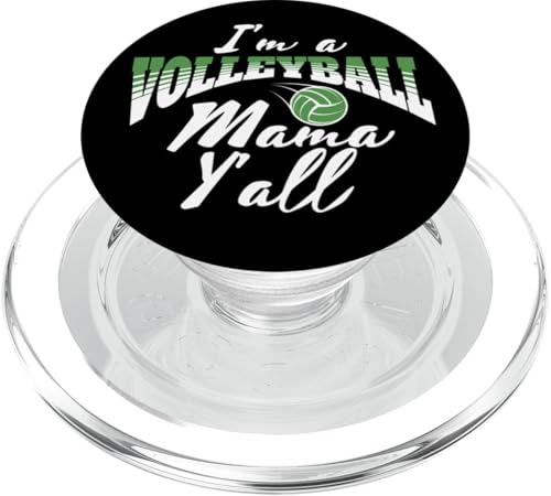 Volleyball Mama Geschenk I'm a Volleyball Mama Grün & Weiß PopSockets PopGrip für MagSafe von Volleyball Apparel Graphics Co