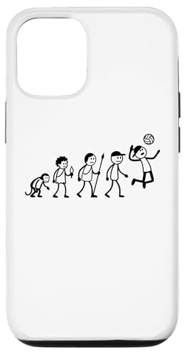 Evolution Volleyball Volleyballer Strichmänchen Volleyball Hülle für iPhone 12/12 Pro von Volleyball Sport Training Zubehör Geschenke Shirts