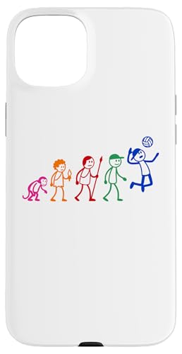Evolution Volleyball Volleyballer Strichmänchen Volleyball Hülle für iPhone 15 Plus von Volleyball Sport Training Zubehör Geschenke Shirts