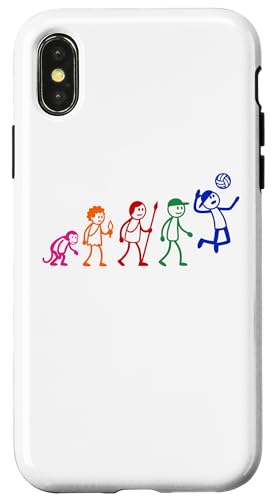 Evolution Volleyball Volleyballer Strichmänchen Volleyball Hülle für iPhone X/XS Evolution Volleyball Volleyballer Strichmänchen Volleyball Hülle für iPhone X/XS von Volleyball Sport Training Zubehör Geschenke Shirts