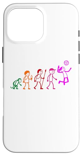 Frauen Volleyball Volleyballer Strichmänchen Volleyball Hülle für iPhone 16 Pro Max von Volleyball Sport Training Zubehör Geschenke Shirts