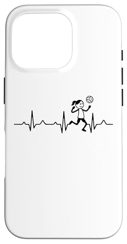 Frauen Volleyballerin Herzschlag Strichmänchen Volleyball Hülle für iPhone 16 Pro Frauen Volleyballerin Herzschlag Strichmänchen Volleyball Hülle für iPhone 16 Pro von Volleyball Sport Training Zubehör Geschenke Shirts