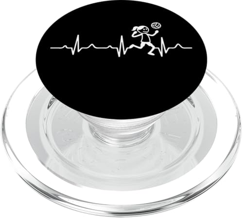 Frauen Volleyballerin Herzschlag Strichmänchen Volleyball PopSockets PopGrip für MagSafe Frauen Volleyballerin Herzschlag Strichmänchen Volleyball PopSockets PopGrip für MagSafe von Volleyball Sport Training Zubehör Geschenke Shirts