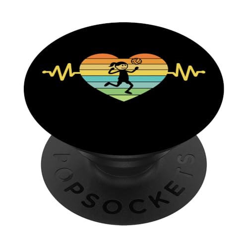 Frauen Volleyballerin Strichmänchen Volleyball PopSockets Klebender PopGrip Frauen Volleyballerin Strichmänchen Volleyball PopSockets Klebender PopGrip von Volleyball Sport Training Zubehör Geschenke Shirts