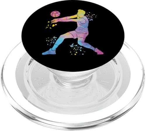 Volleyballspieler Colorsplash Mädchen Kinder Beach Volleyball PopSockets PopGrip für MagSafe von Volleyball Team Equipment for Volleyball Coaches