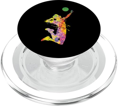 Volleyballspieler Colorsplash Mädchen Kinder Beach Volleyball PopSockets PopGrip für MagSafe von Volleyball Team Equipment for Volleyball Coaches