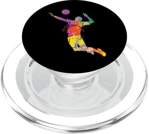 Volleyballspieler Colorsplash Mädchen Kinder Beach Volleyball PopSockets PopGrip für MagSafe von Volleyball Team Equipment for Volleyball Coaches