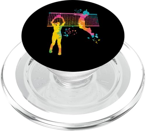 Volleyballspieler Colorsplash Mädchen Kinder Beach Volleyball PopSockets PopGrip für MagSafe von Volleyball Team Equipment for Volleyball Coaches