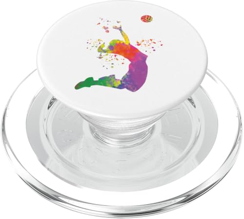Volleyballspieler Colorsplash Mädchen Kinder Beach Volleyball PopSockets PopGrip für MagSafe von Volleyball Team Equipment for Volleyball Coaches
