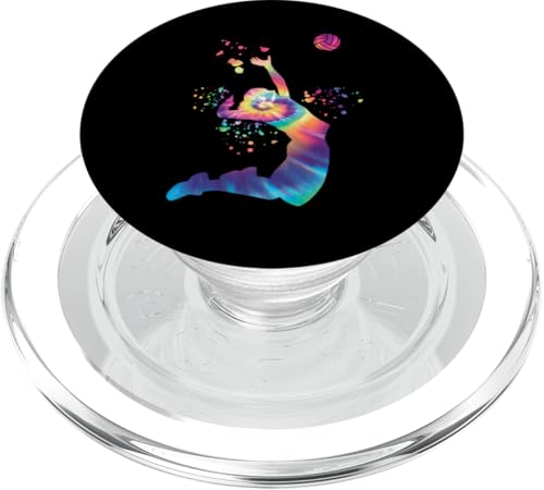 Volleyballspieler Colorsplash Mädchen Kinder Beach Volleyball PopSockets PopGrip für MagSafe von Volleyball Team Equipment for Volleyball Coaches