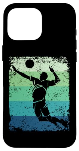 Volleyballspieler Vintage Mann Frau Strand Volleyball Hülle für iPhone 16 Pro Max von Volleyball Team Equipment for Volleyball Coaches