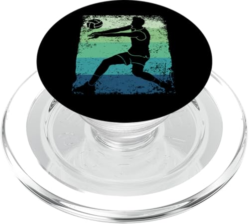 Volleyballspieler Vintage Mann Frau Strand Volleyball PopSockets PopGrip für MagSafe von Volleyball Team Equipment for Volleyball Coaches
