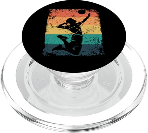Volleyballspieler Vintage Mann Frau Strand Volleyball PopSockets PopGrip für MagSafe von Volleyball Team Equipment for Volleyball Coaches