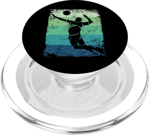 Volleyballspieler Vintage Mann Frau Strand Volleyball PopSockets PopGrip für MagSafe von Volleyball Team Equipment for Volleyball Coaches