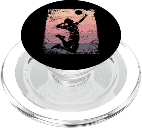 Volleyballspieler Vintage Mann Frau Strand Volleyball PopSockets PopGrip für MagSafe von Volleyball Team Equipment for Volleyball Coaches