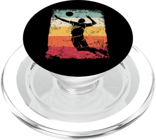 Volleyballspieler Vintage Mann Frau Strand Volleyball PopSockets PopGrip für MagSafe von Volleyball Team Equipment for Volleyball Coaches