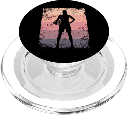 Volleyballspieler Vintage Mann Frau Strand Volleyball PopSockets PopGrip für MagSafe von Volleyball Team Equipment for Volleyball Coaches