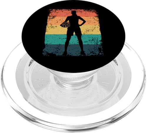 Volleyballspieler Vintage Mann Frau Strand Volleyball PopSockets PopGrip für MagSafe von Volleyball Team Equipment for Volleyball Coaches