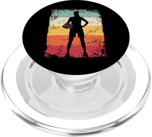 Volleyballspieler Vintage Mann Frau Strand Volleyball PopSockets PopGrip für MagSafe von Volleyball Team Equipment for Volleyball Coaches
