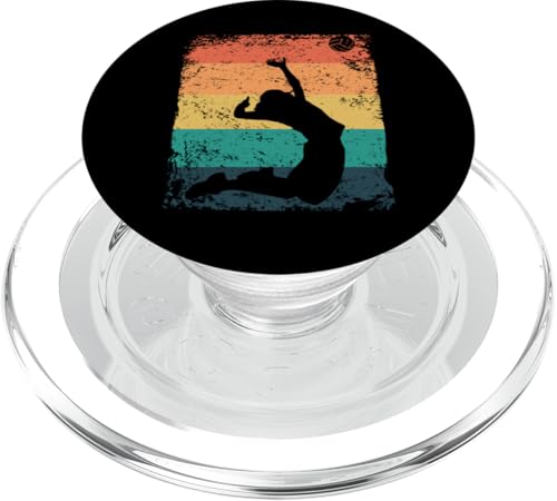 Volleyballspieler Vintage Mann Frau Strand Volleyball PopSockets PopGrip für MagSafe von Volleyball Team Equipment for Volleyball Coaches