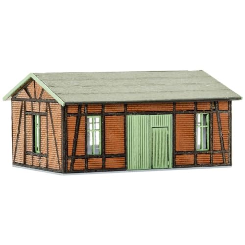 Vollmer Miniatur-Werkstatt mit Ziegel-/Fachwerkfassade, 1:24, Mittelalterlich, für Kinder, geeignet für Erwachsene, Modellbauer und Sammler, Unisex von Vollmer